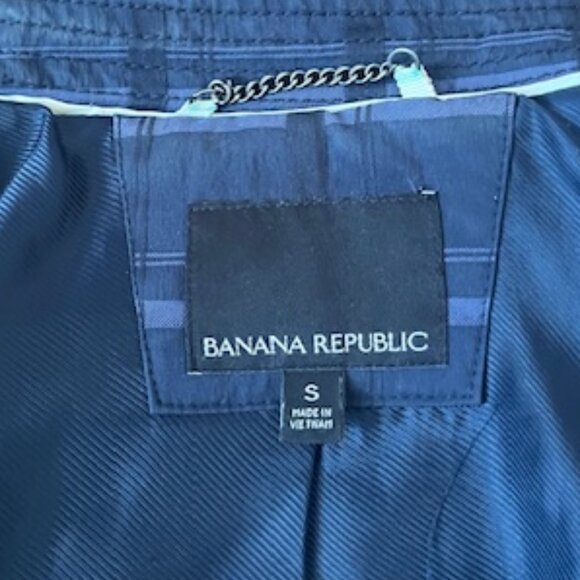 Banana Republic Navy Trench Coat - Picture 6 of 8